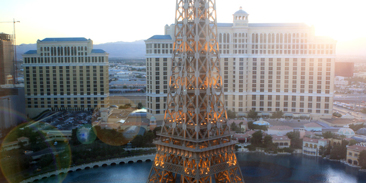 The view from our room at the Paris Hotel & Casino in Las Vegas, NV